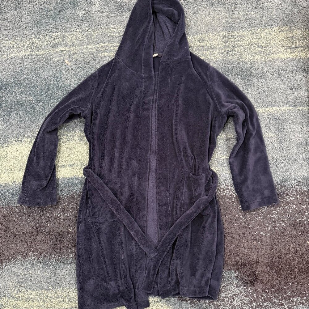 Lands' End navy blue robe